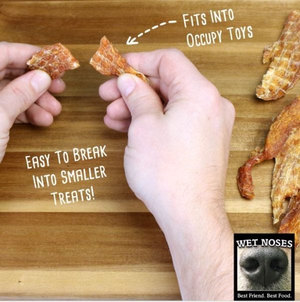 easy to break chicken jerky 