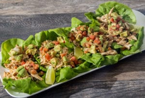 lettuce cups with meat and vegetables