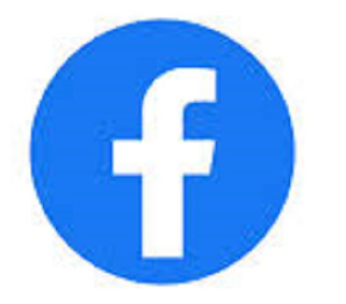 A blue circle with the facebook logo in it.